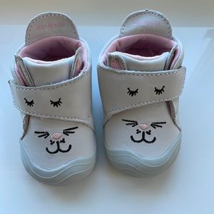 Stride Rite White and Pink Baby Shoes